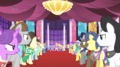 Ponies glaring at Pinkie S1E26.png