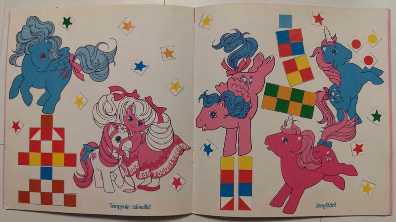 File:55 Finnish G1 Sticker Book Tarrakirja In the Circus Sirkuksessa Page 6 and 7 Photo Credit PipsaP.jpg
