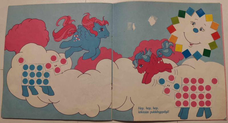 File:71 Finnish G1 Sticker Book Tarrakirja Above the Clouds Pilvien paalla Page 6 and 7 Photo Credit PipsaP.jpg